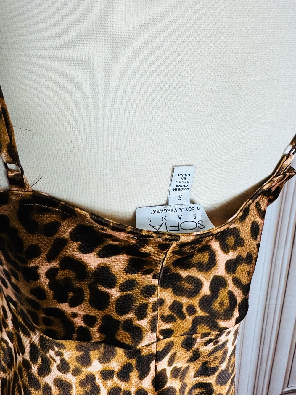 sofia by sofia vergara Leopard Print Slip Maxi Dress - Brown/Black - Picture 4 of 12